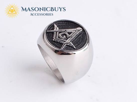 High Polished Stainless Steel Masonic Ring Masonicbuys