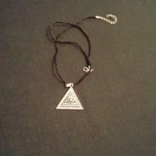 Vintage Masonic Necklace Egyptian Pyramid With All Seeing Evil Eye