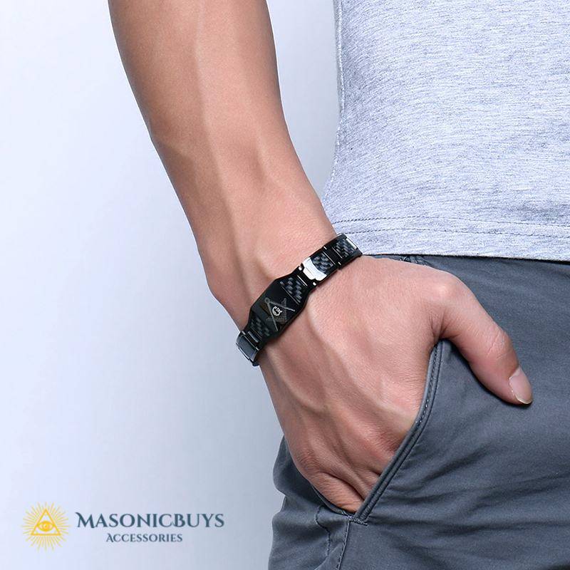 4 in 1 Magnetic Therapy Healing Masonic Bracelet Masonic Bracelets