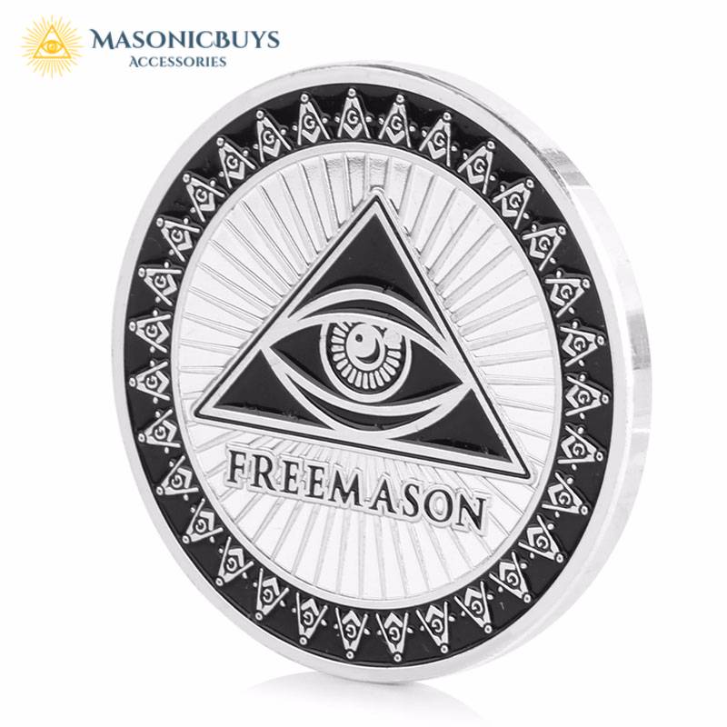 Silver Plated Masonic Coin | MasonicBuys