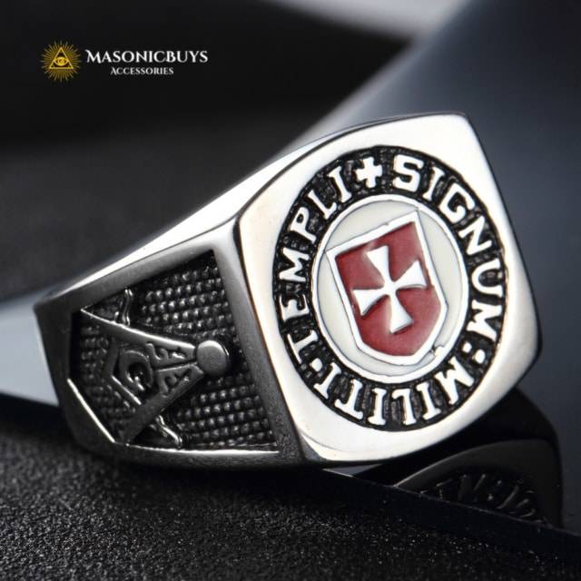 Masonic Knights Templar (Militi Templi Signum) Ring | MasonicBuys