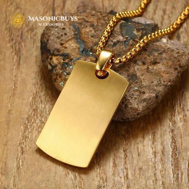 Masonic Pendant Necklace with Cubic Zirconia Diamonds | MasonicBuys