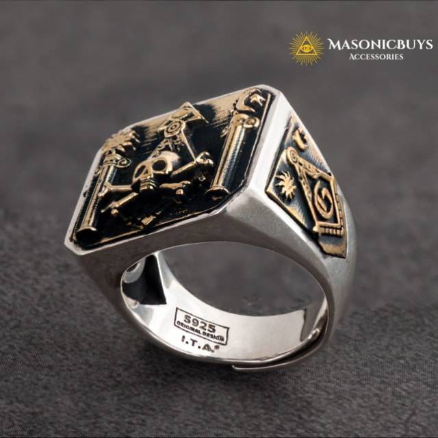 skull and crossbones masonic rings