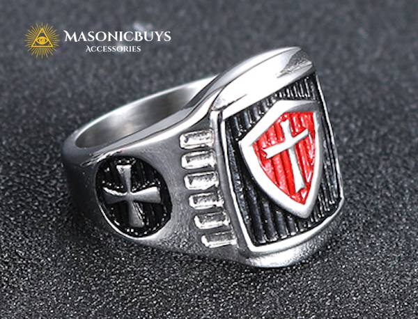 Knights Templar Masonic Ring, Stainless Steel Knights Templar Rings Masonic Rings