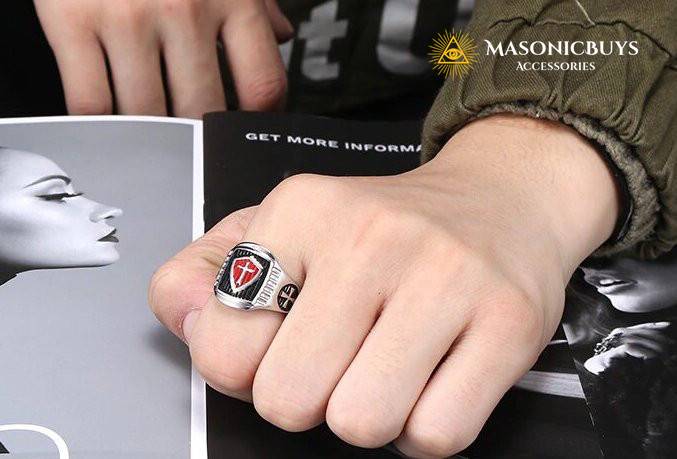 Knights Templar Masonic Ring, Stainless Steel Knights Templar Rings Masonic Rings