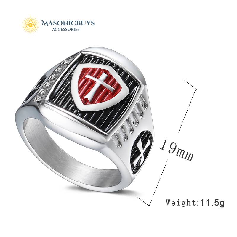 Knights Templar Masonic Ring, Stainless Steel Knights Templar Rings Masonic Rings
