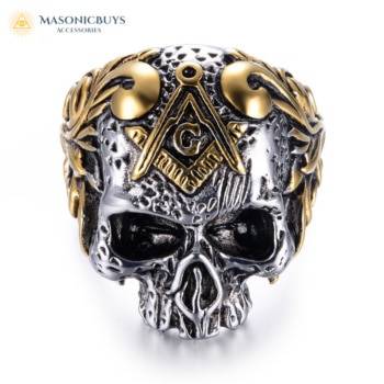 Masonic skull and hot sale crossbones ring