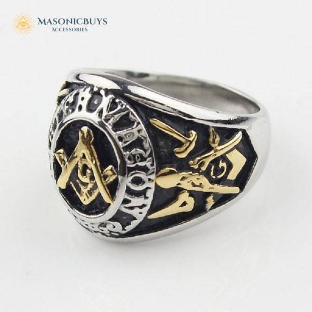 Black-Gold Bumblebee Master Mason Ring | MasonicBuys