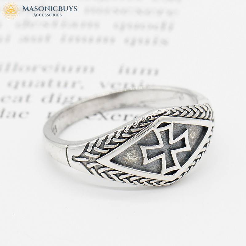 925 Sterling Silver Knights Templar Ring | MasonicBuys