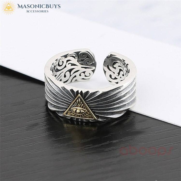 925 Sterling Silver Adjustable Masonic Ring | MasonicBuys