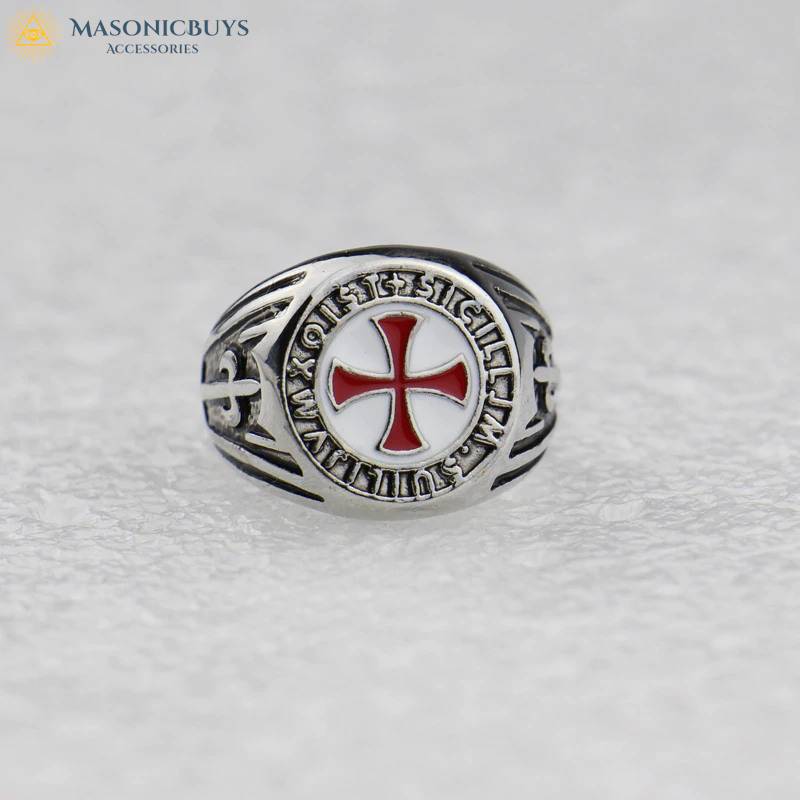 2018 Stainless Steel 316  Knights Templar Ring Cross  jewelry gift