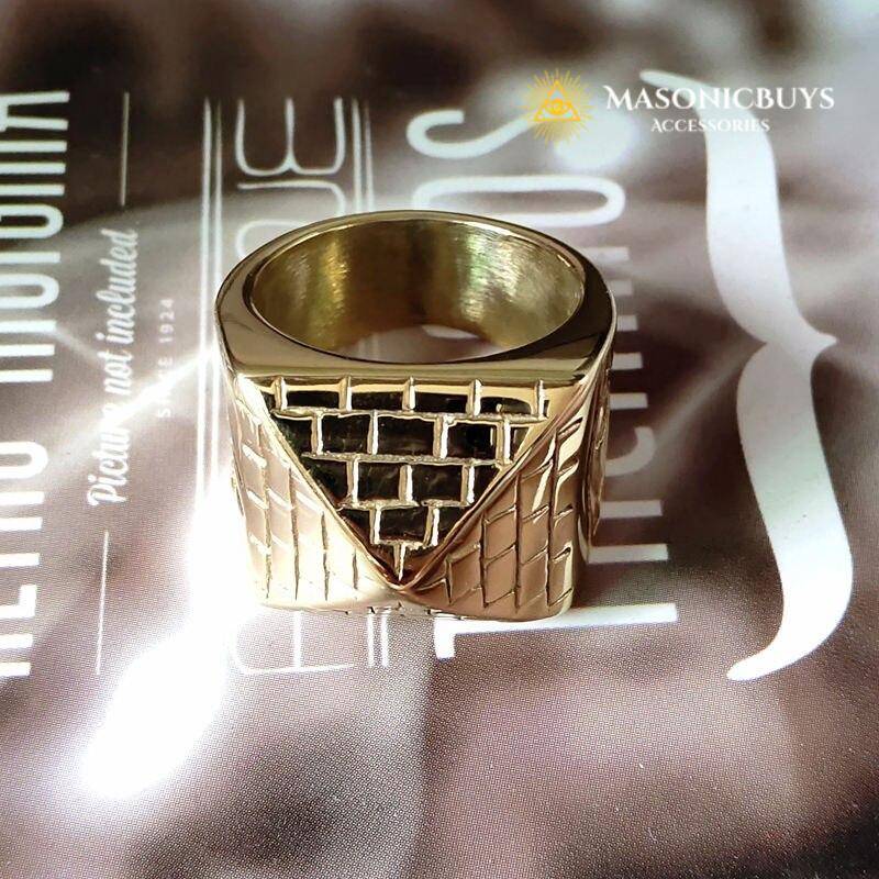 Unique Massive Pyramid Shape Masonic Ring Masonic Rings