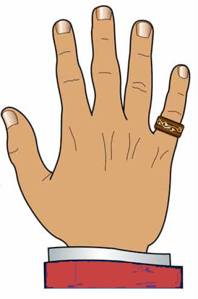 What does the finger you wear your ring on symbolise?