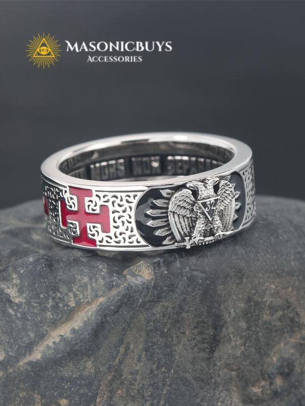 925 Sterling Silver Scottish Rite 32nd Degree Ring | MasonicBuys