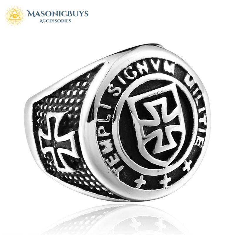 Masonic Knights Templar’s Ring. Made Of Stainless Steel | MasonicBuys