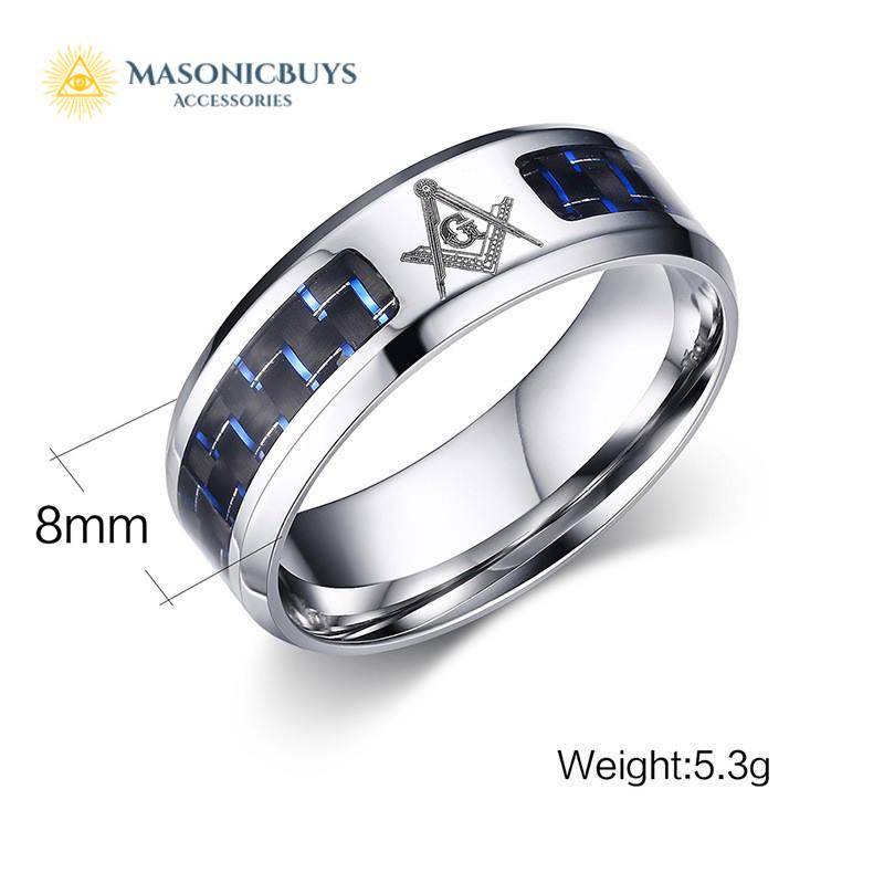 Stainless Steel Masonic Bracelet For Men – Silver Magnet Carbon Fiber Design, Unisex Identification Bracelet - View #8