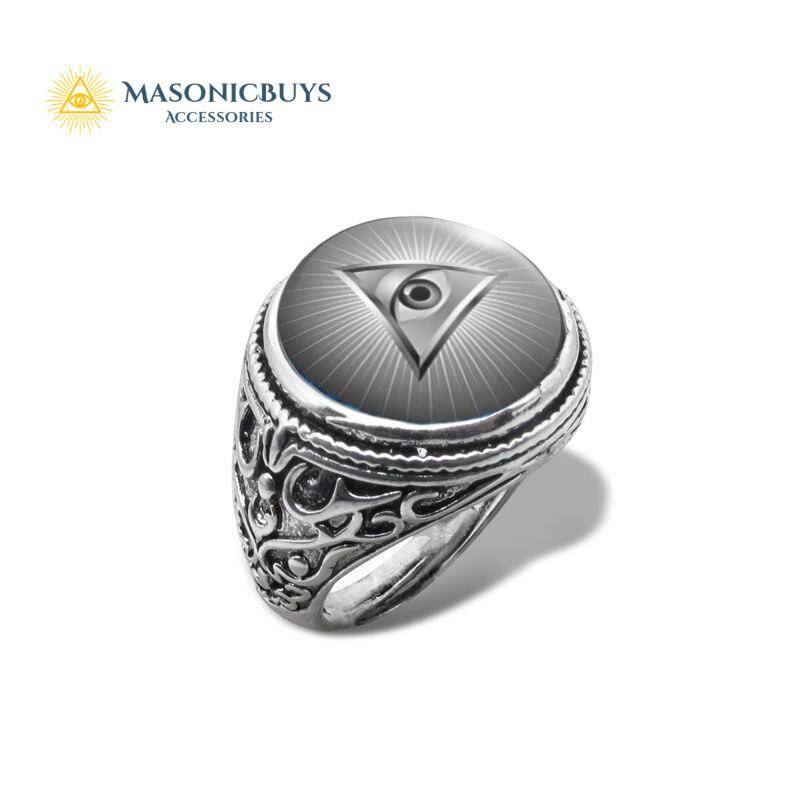 Masonic Ring With Glass Dome, Different Styles | MasonicBuys