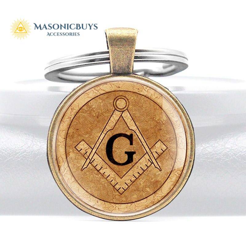 Masonic Keychain With Square & Compass Symbol | MasonicBuys