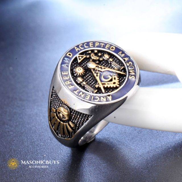 Masonic Ring “Ancient Free And Accepted Masons” MasonicBuys