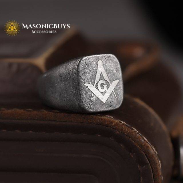 An Exclusive Masonic Ring With Matte Surface Masonicbuys