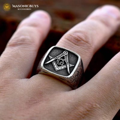 New Design!! Stainless Steel Classic Vintage Masonic Ring