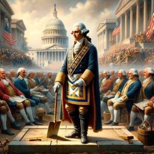 The Cornerstone Laying Ceremony of the United States Capitol in 1793