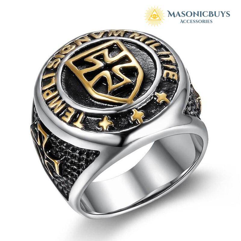 Masonic Knights Templar’s Ring. Made Of Stainless Steel | MasonicBuys